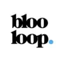 Blooloop's logo with text in black, blue full stop and white background