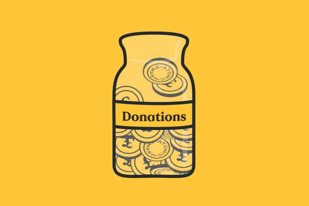 Illustration of charity donations