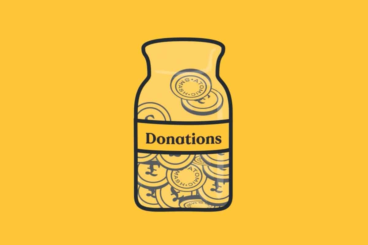 Illustration of charity donations