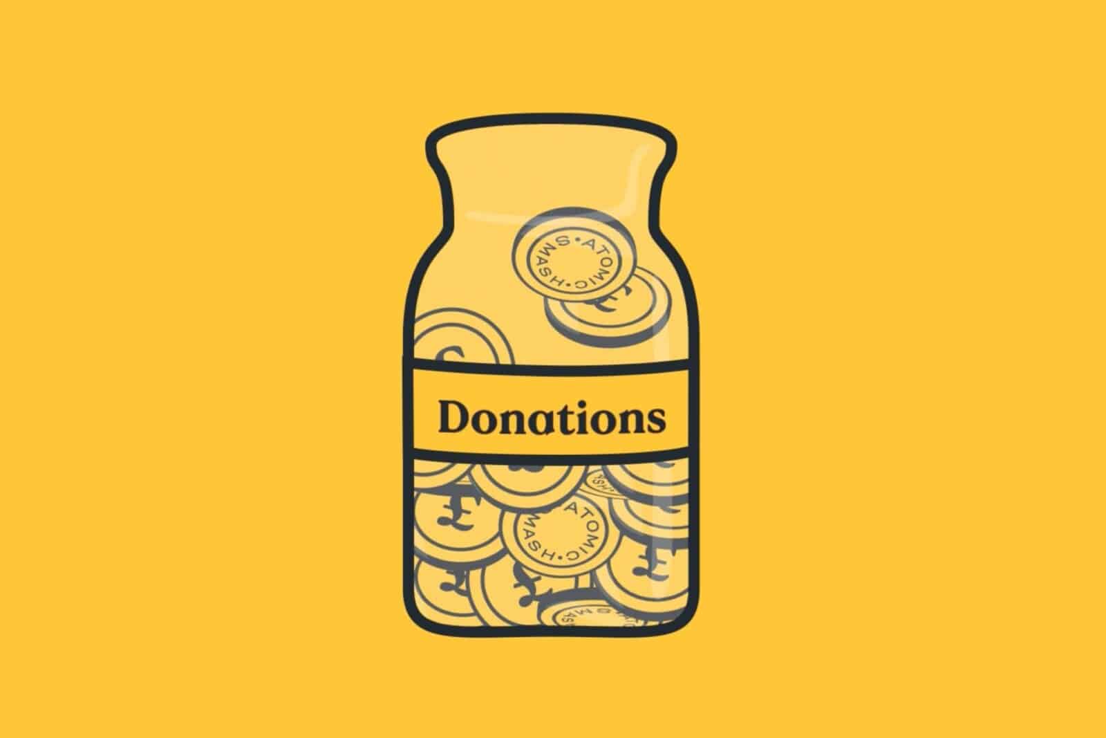Using your website to take charity donations Atomic Smash