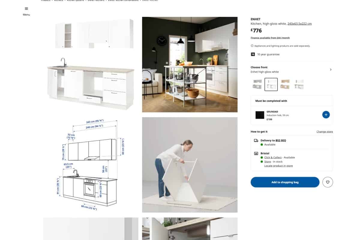 Screenshot of Ikea video assembly