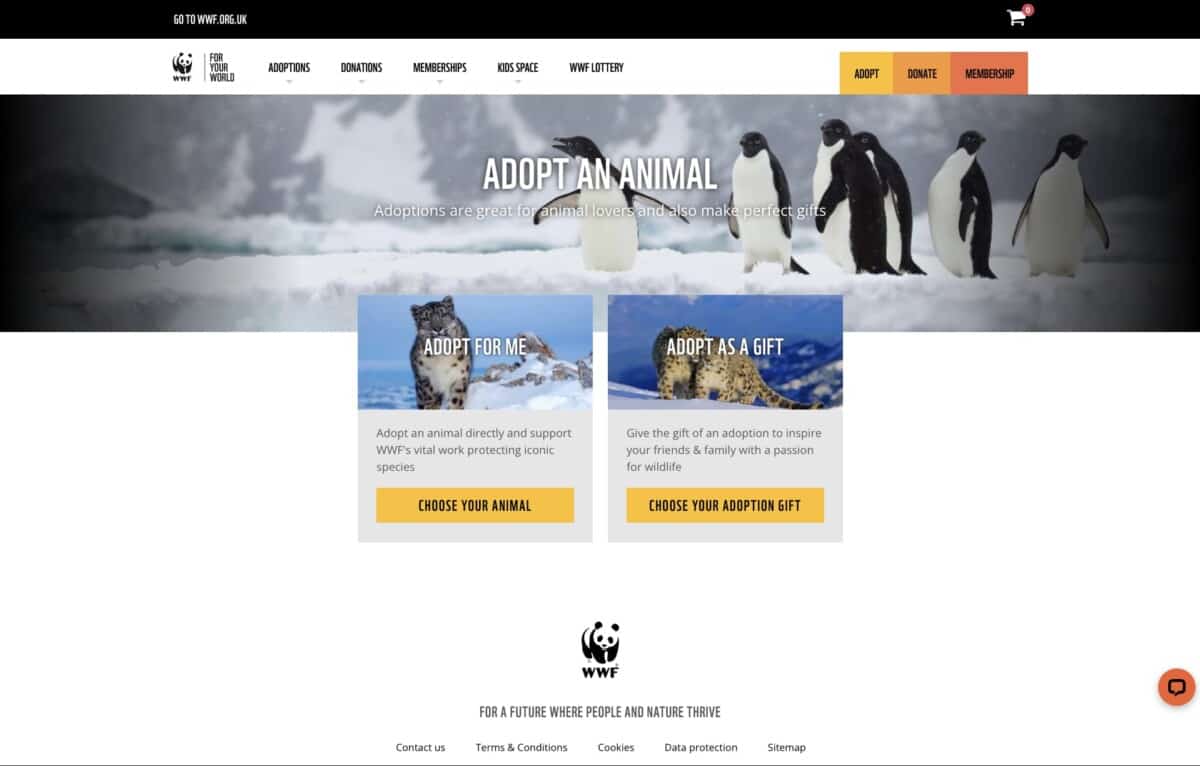 WWF donation examples to support Giving Tuesday blog post