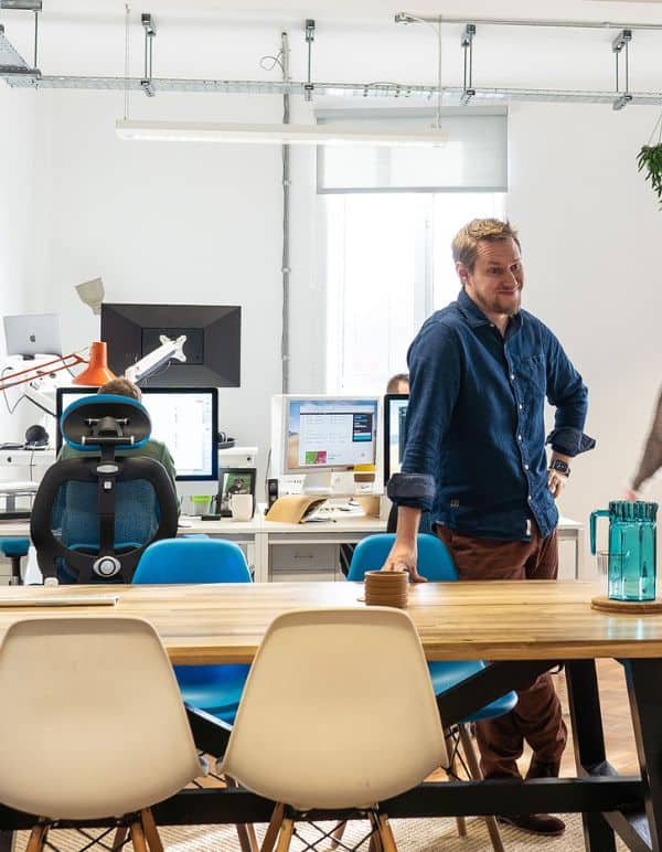 David Darke in Atomic Smash office, your Shopify agency in Bristol.