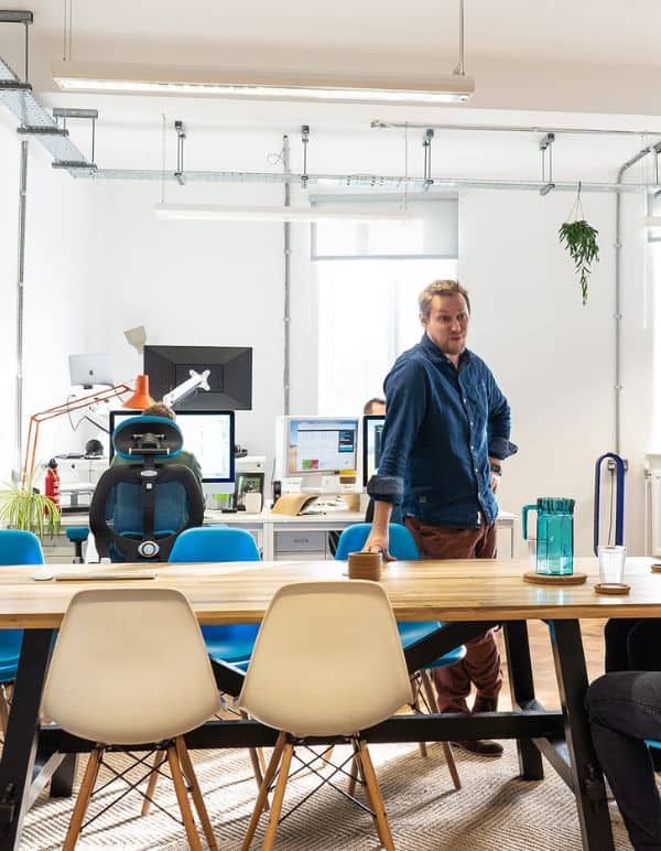 Image of co-founder and Operations Director, David Darke, standing in the office
