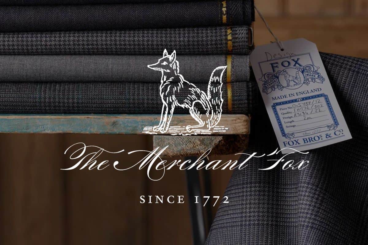 The Merchant Fox logo in front of image of the products from their Shopify store