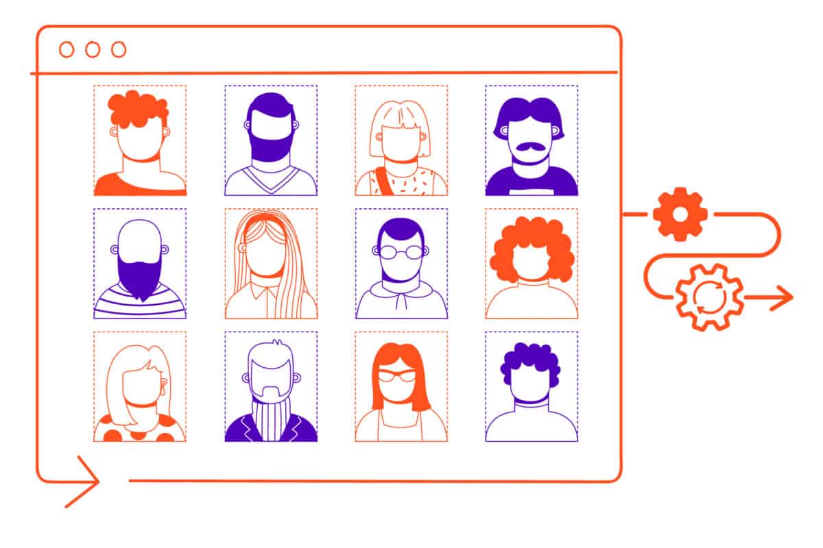 Illustration of different user personas to demonstrate blog content about how user personas and empathy maps for better UX, more conversions and greater return on investment