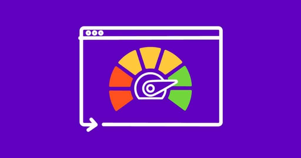 Web performance icon against a purple background