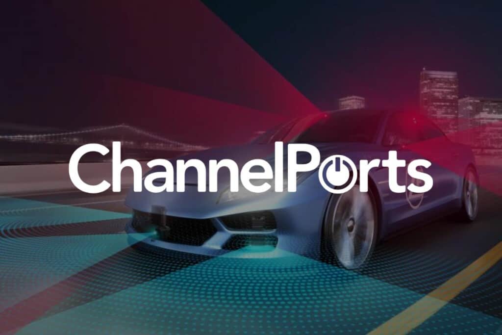 Image of car to show ChannelPorts' client, with ChannelPorts' logo overlayed