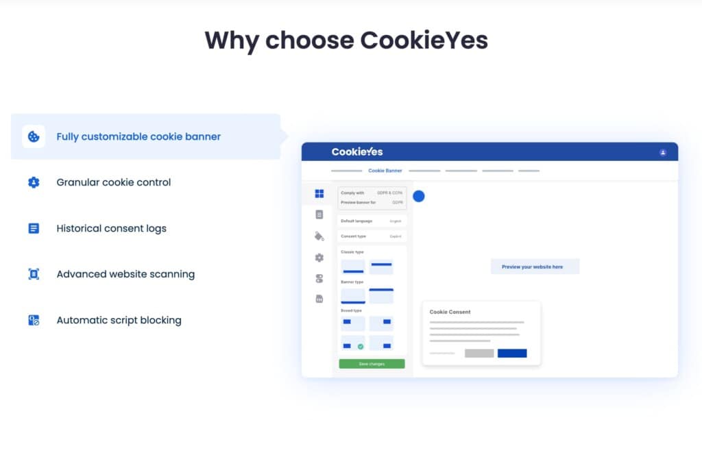 Screenshot of CookiesYes eCommerce extension