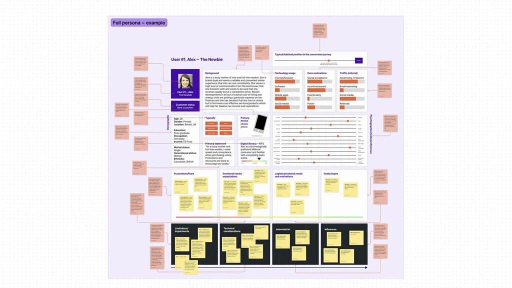 Example of user persona