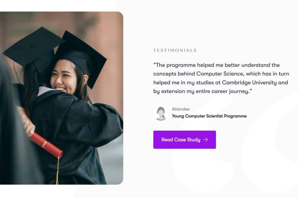 Screenshot of Dukes Plus WordPress and WooCommerce site showing testimonial