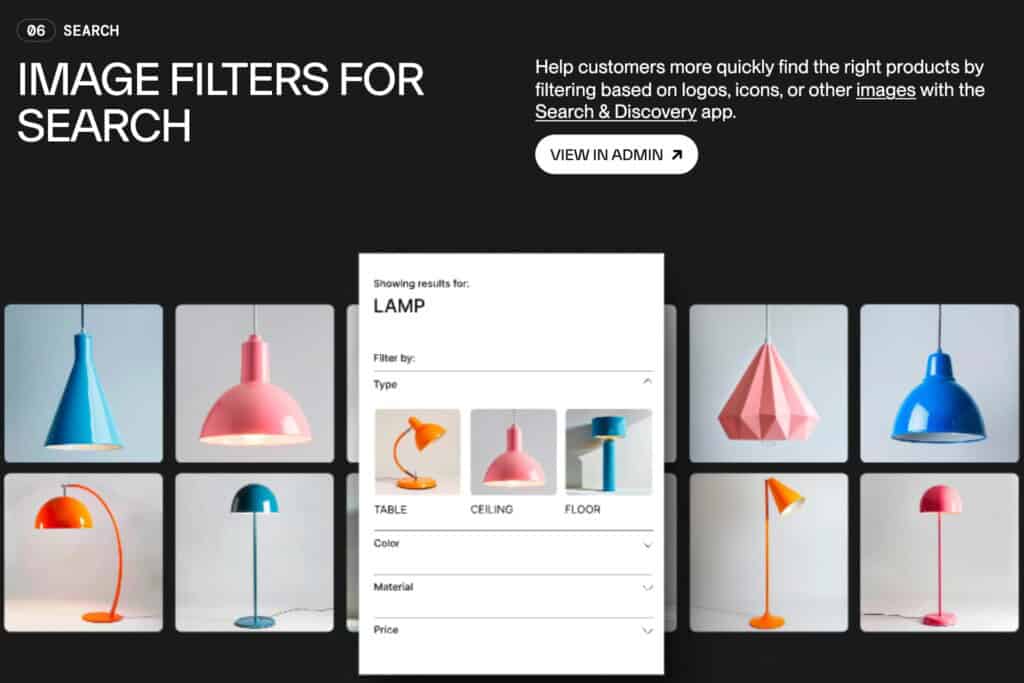 Screenshot of the Shopify Summer Edition web page showing search