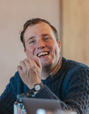 Steve in team meeting