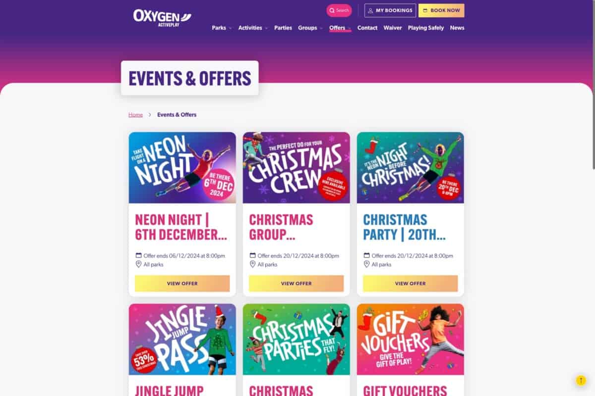 Oxygen Offers listing